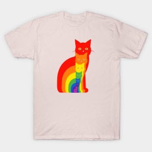 Rainbow Cats Family Style T-Shirt